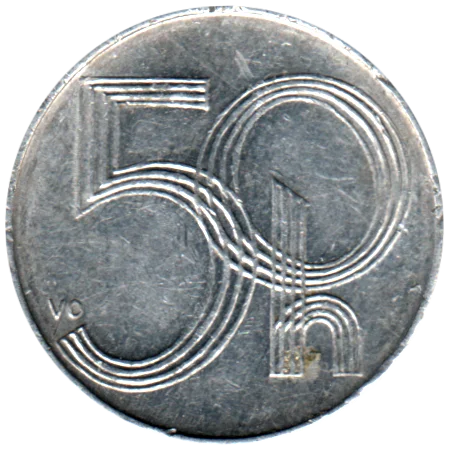 50 haleru, 1995 Reverse
