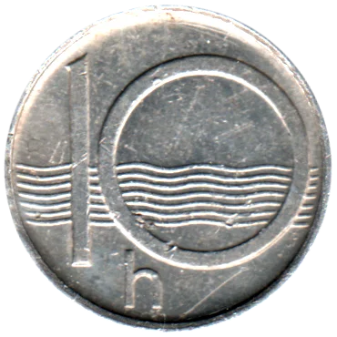 10 haleru, 1996 Reverse