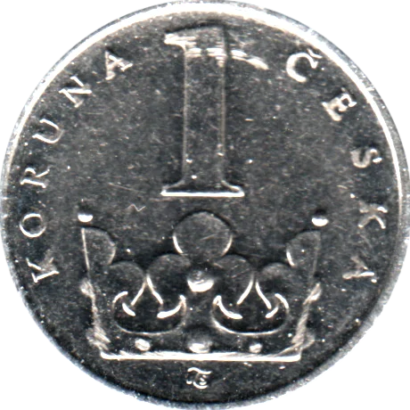 1 Koruna, 1997 Reverse