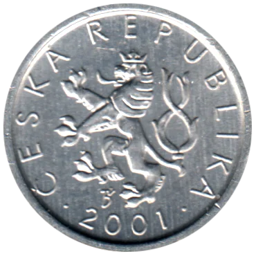 10 haleru, 2001 Obverse