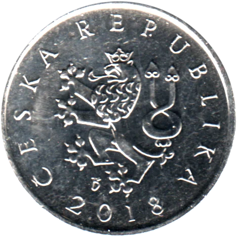 1 Koruna, 2018 Obverse