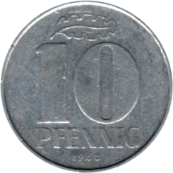 Preview 10 Pfennigs, 1968 reverse