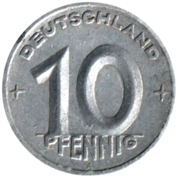 Preview 10 Pfennigs, 1950 reverse