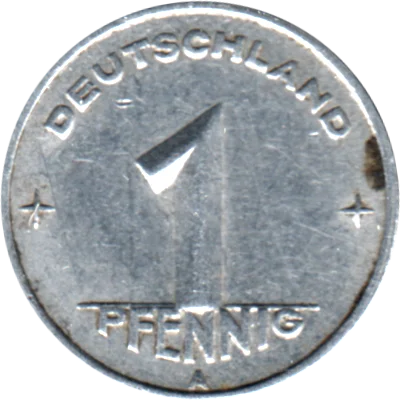 1 Pfennig, 1950 Reverse