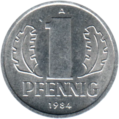 1 Pfennig, 1984 Reverse
