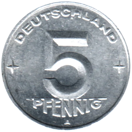 5 Pfennigs, 1950 Reverse