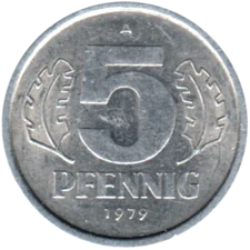 Preview 5 Pfennigs, 1979 reverse