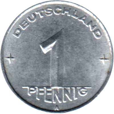 1 Pfennig, 1952 Reverse