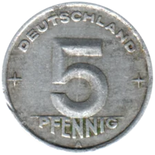 Preview 5 Pfennigs, 1948 reverse