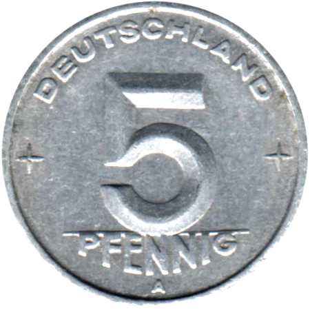 5 Pfennigs, 1949 Reverse