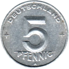 Preview 5 Pfennigs, 1949 reverse
