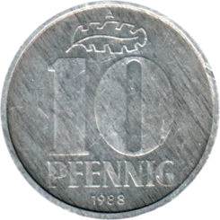 Preview 10 Pfennigs, 1988 reverse