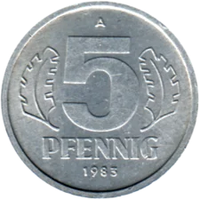 Preview 5 Pfennigs, 1983 reverse