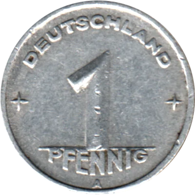 1 Pfennig, 1949 Reverse
