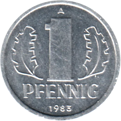 1 Pfennig, 1983 Reverse