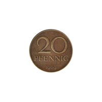 Preview 20 Pfennigs, 1969 reverse