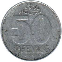 Preview 50 Pfennigs, 1958 reverse