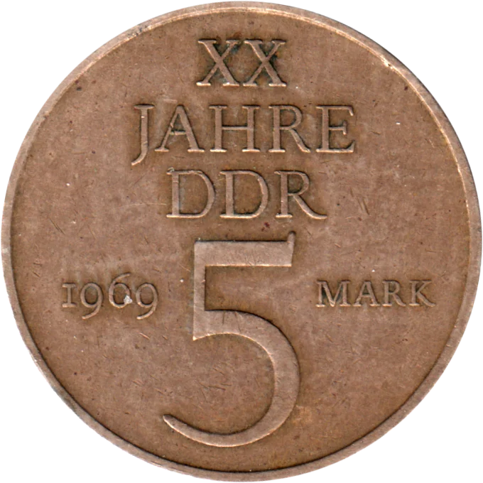 5 Marks, 1969 Reverse