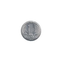 Preview 1 Pfennig, 1977 reverse