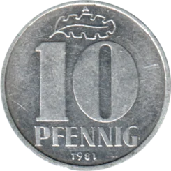 Preview 10 Pfennigs, 1981 reverse