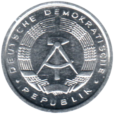 1 Pfennig, 1989 Obverse