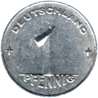 1 Pfennig, 1952 Reverse