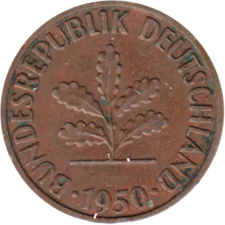 Preview 2 Pfennigs, 1950 obverse