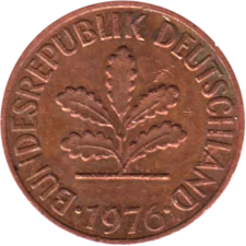 Preview 2 Pfennigs, 1976 obverse