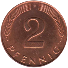 Preview 2 Pfennigs, 1995 reverse