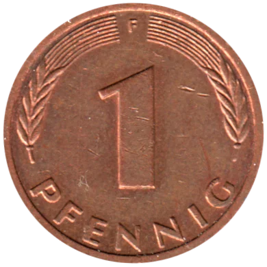 1 Pfennig, 1983 Reverse