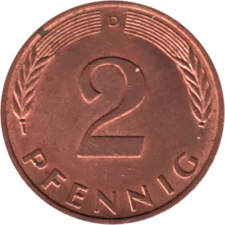 Preview 2 Pfennigs, 1982 reverse