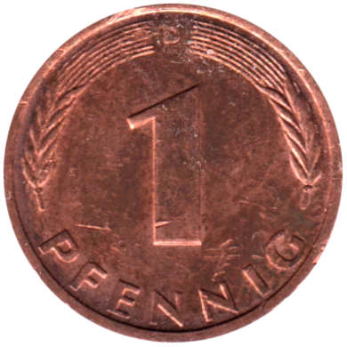 1 Pfennig, 1983 Reverse