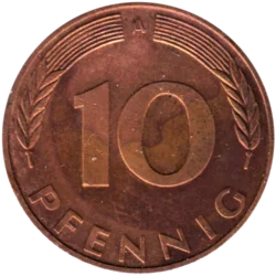 Preview 10 Pfennigs, 1996 reverse