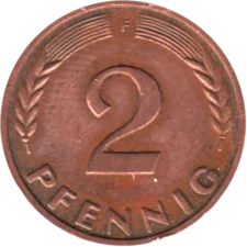 Preview 2 Pfennigs, 1969 reverse