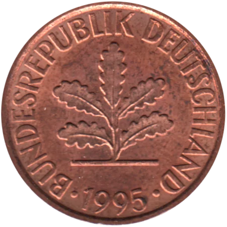 2 Pfennigs, 1995 Obverse