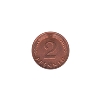 Preview 2 Pfennigs, 1968 reverse