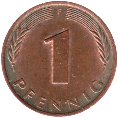 1 Pfennig, 1978 Reverse