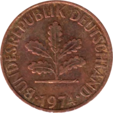 Preview 2 Pfennigs, 1974 obverse