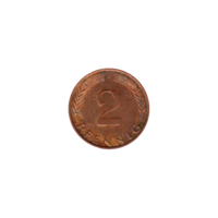 Preview 2 Pfennigs, 1974 reverse