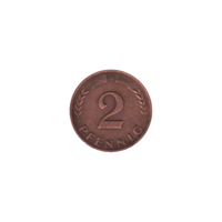 Preview 2 Pfennigs, 1970 reverse