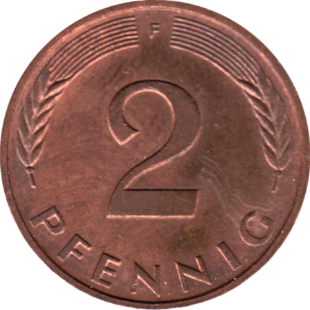 2 Pfennigs, 1983 Reverse