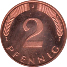 Preview 2 Pfennigs, 1985 reverse