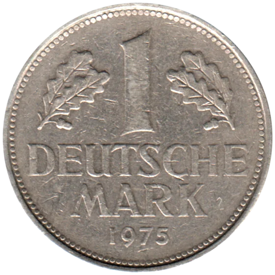 1 Mark, 1975 Reverse