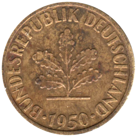 5 Pfennigs, 1950 Obverse
