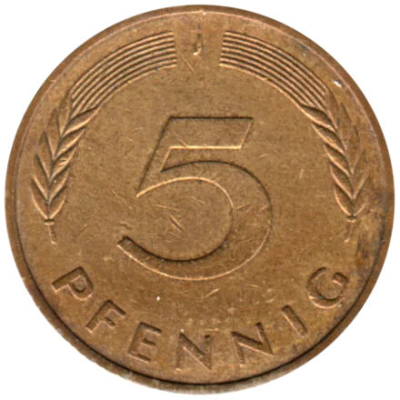 5 Pfennigs, 1950 Reverse