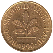 Preview 5 Pfennigs, 1990 obverse
