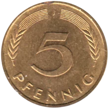 Preview 5 Pfennigs, 1990 reverse