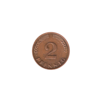 Preview 2 Pfennigs, 1961 reverse