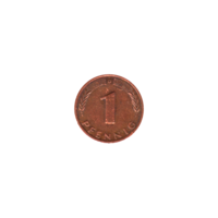Preview 1 Pfennig, 1972 reverse