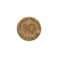 Preview 10 Pfennigs, 1950 reverse